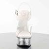 Pleaser - CAPTIVA608 Sandale à bride à la cheville - Transparent/Couleur argent Product image